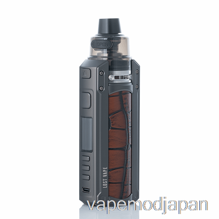 VAPE MOD ロストベイプ URSA クエスト 100W ポッド MOD キット ガンメタル / ワニ革